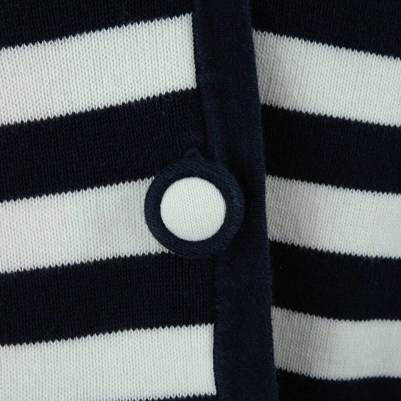 Banana Republic Women’s Size 2 Navy & White Striped Sweater Blazer - Picture 4 of 12